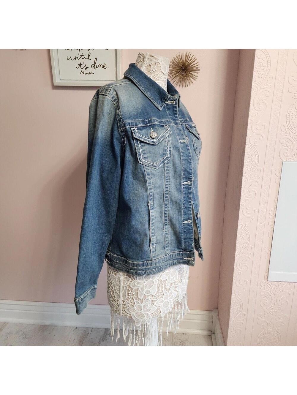 Harley-Davidson Women's Denim Jacket Blue Trucker Jean Jacket XL